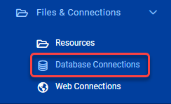 Database Connections menu option